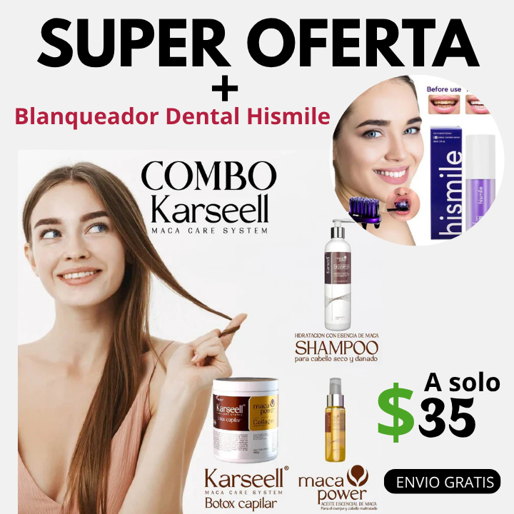 Aprovecha nuestro Combo Karseel Botox Shampoo Argan
